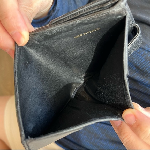 Chanel Caviar Skin Coco Mark Bi-Fold Wallet Leather - Picture 10 of 12